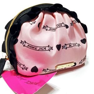 Betsey Johnson Mini Ruffle Cosmetic Bag Blush Pink